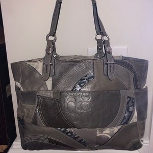 Coach Gray Pattern Handbag
